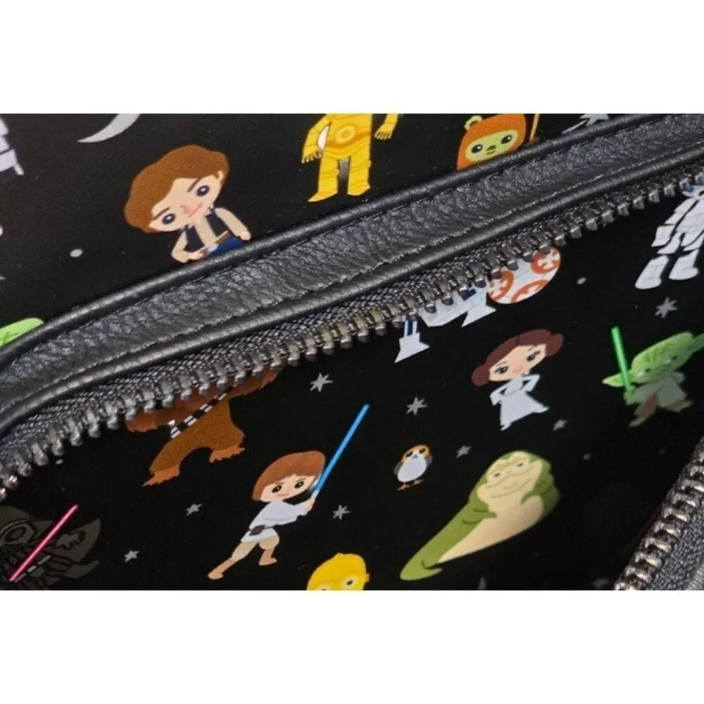Disney Parks LOUNGEFLY Chibi Star Wars Mini Backpack SOLO LEIA Chewbacca NWT